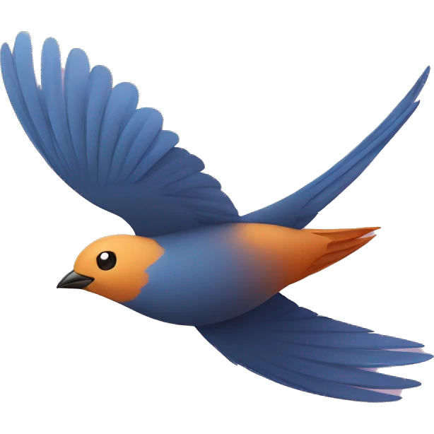 Swift bird in style of SwiftUI logo emoji