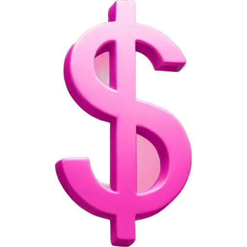 Pink dollar sign emoji