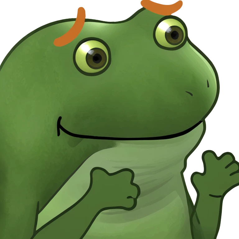 Pepe the frog with ginger quiff hair, light skin color, making a pogchamp reaction emoji