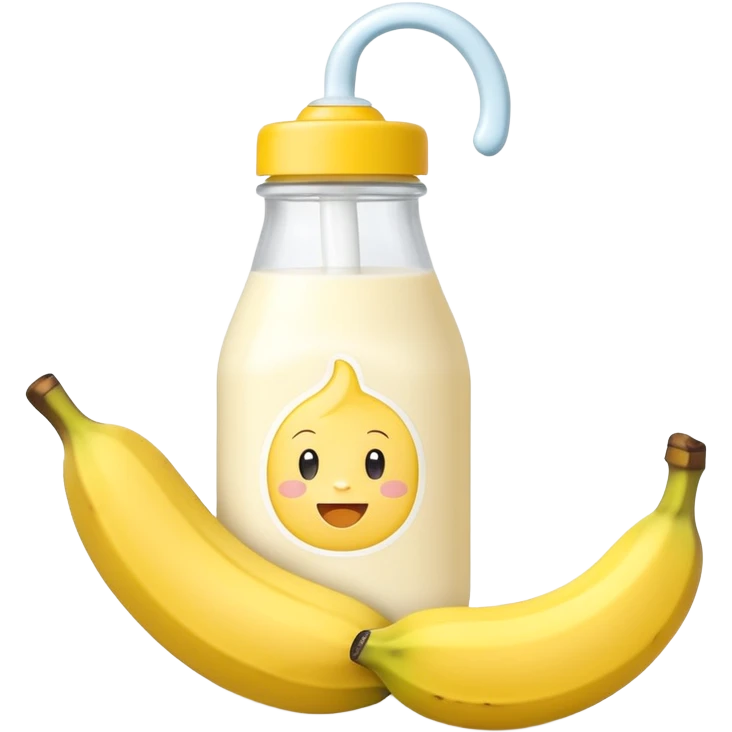 baby Milk bottle with banana tag emoji