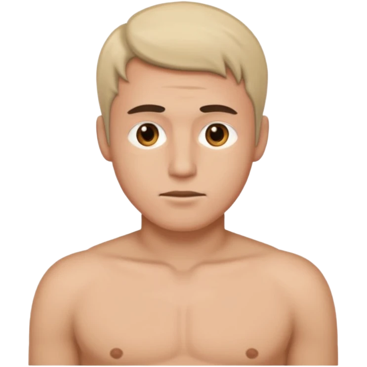A man's face on under garment emoji