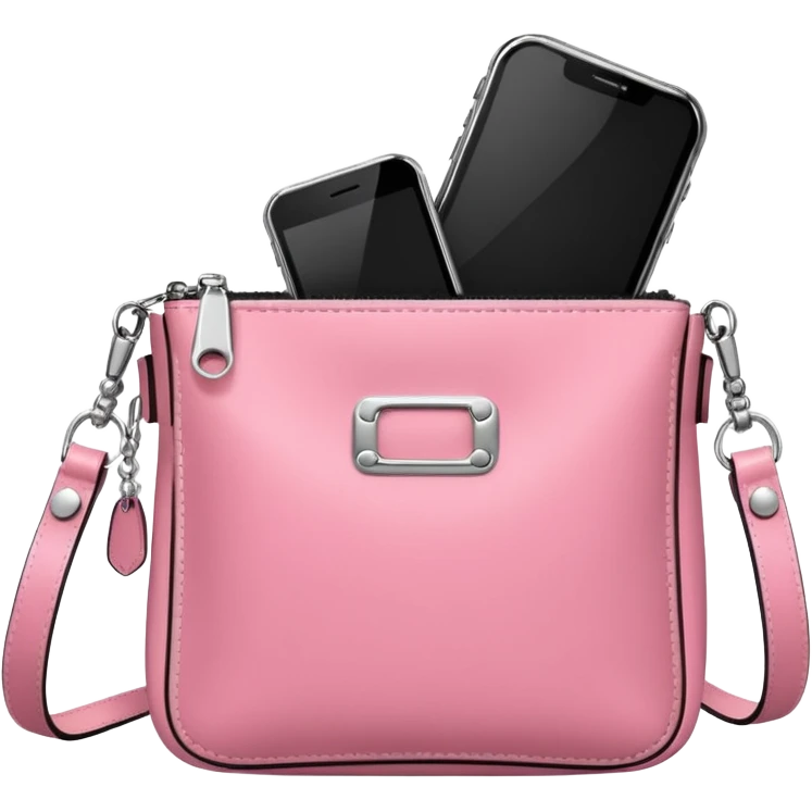 CARTERA rosita  con plata celular  emoji