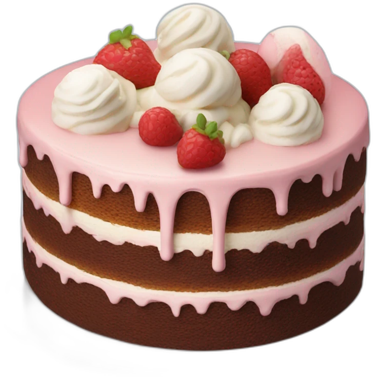 Cake with ice cream  emoji