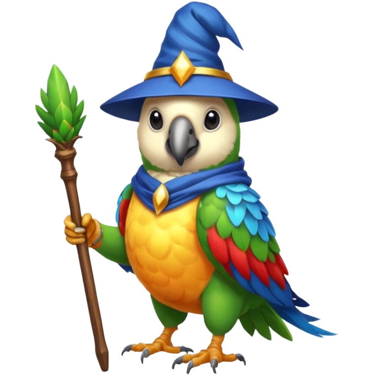 Parrot wizard emoji