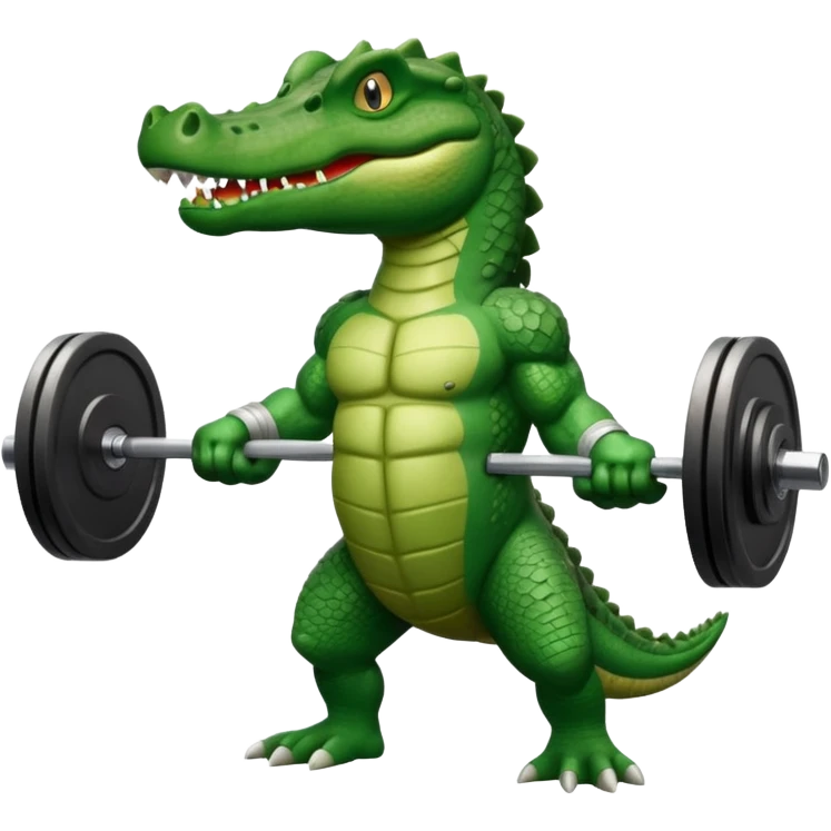 weightlifting crocodile emoji