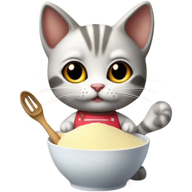 cat baking a cake emoji