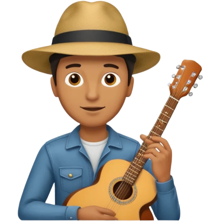 man holding guitar emoji