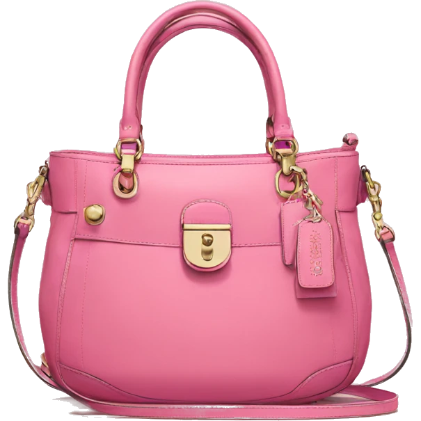 Coach purse in pink emoji