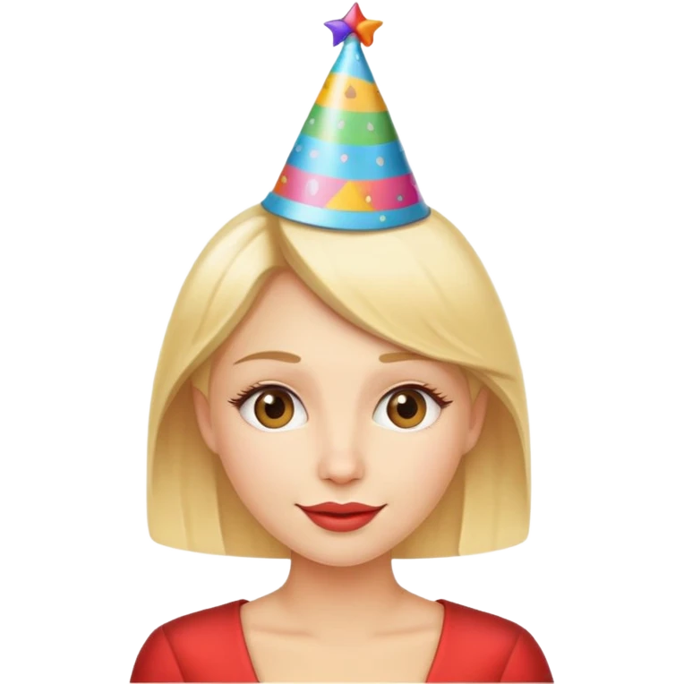 Blond women who celebrates her birthday emoji
