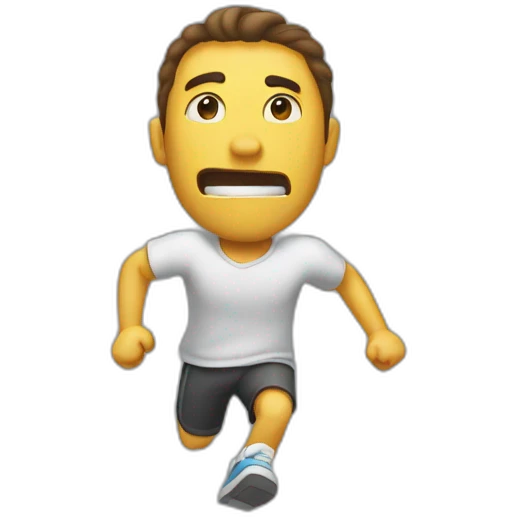 guy running out of breath emoji