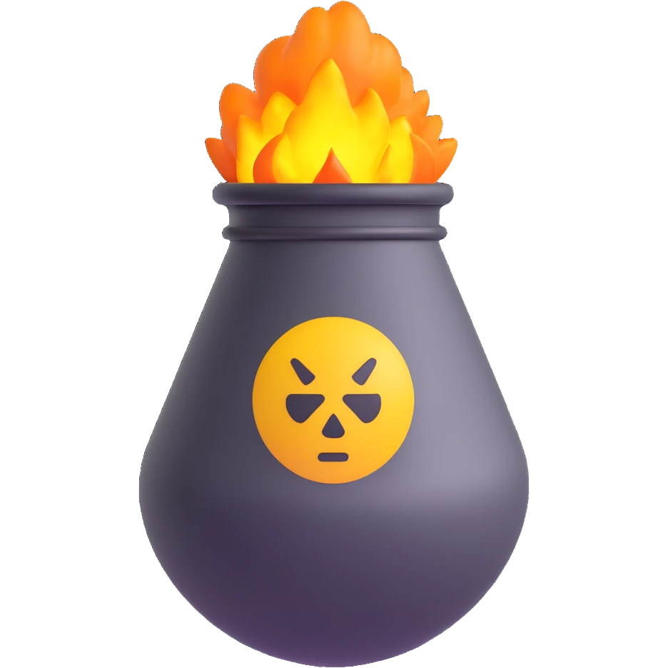 nuclear bomb, 3D emoji style emoji