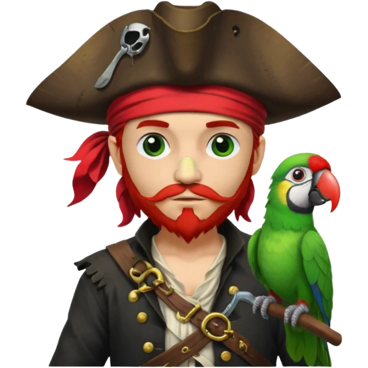 pirate and parrot emoji