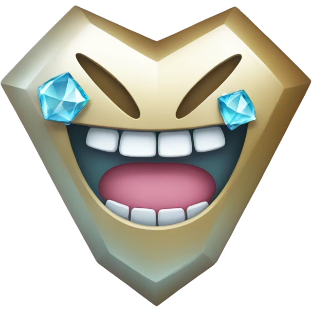 Shiny diamond teeth emoji