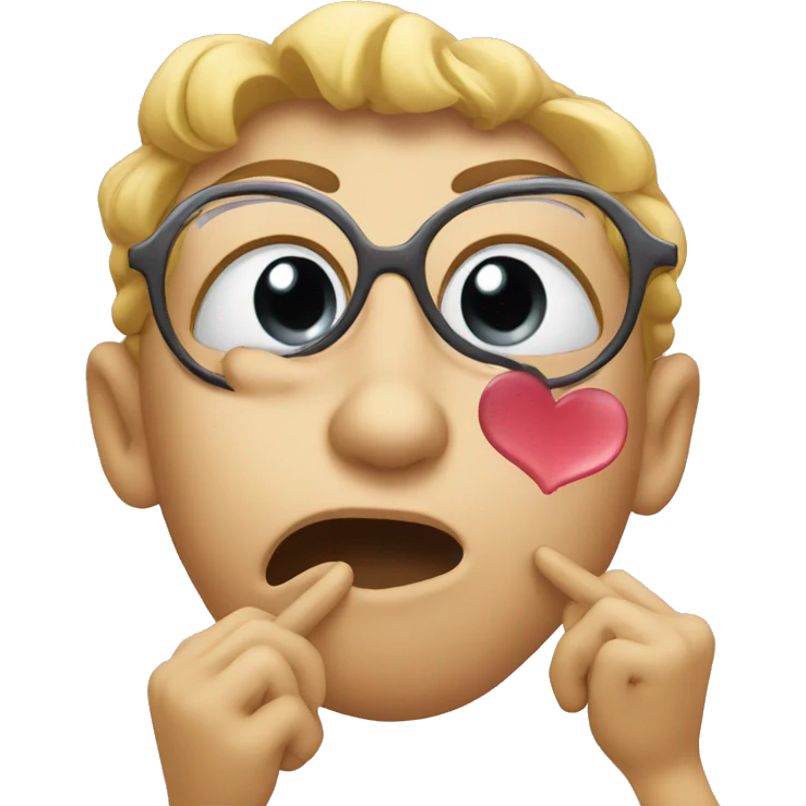 face throwing a kiss with heart emoji
