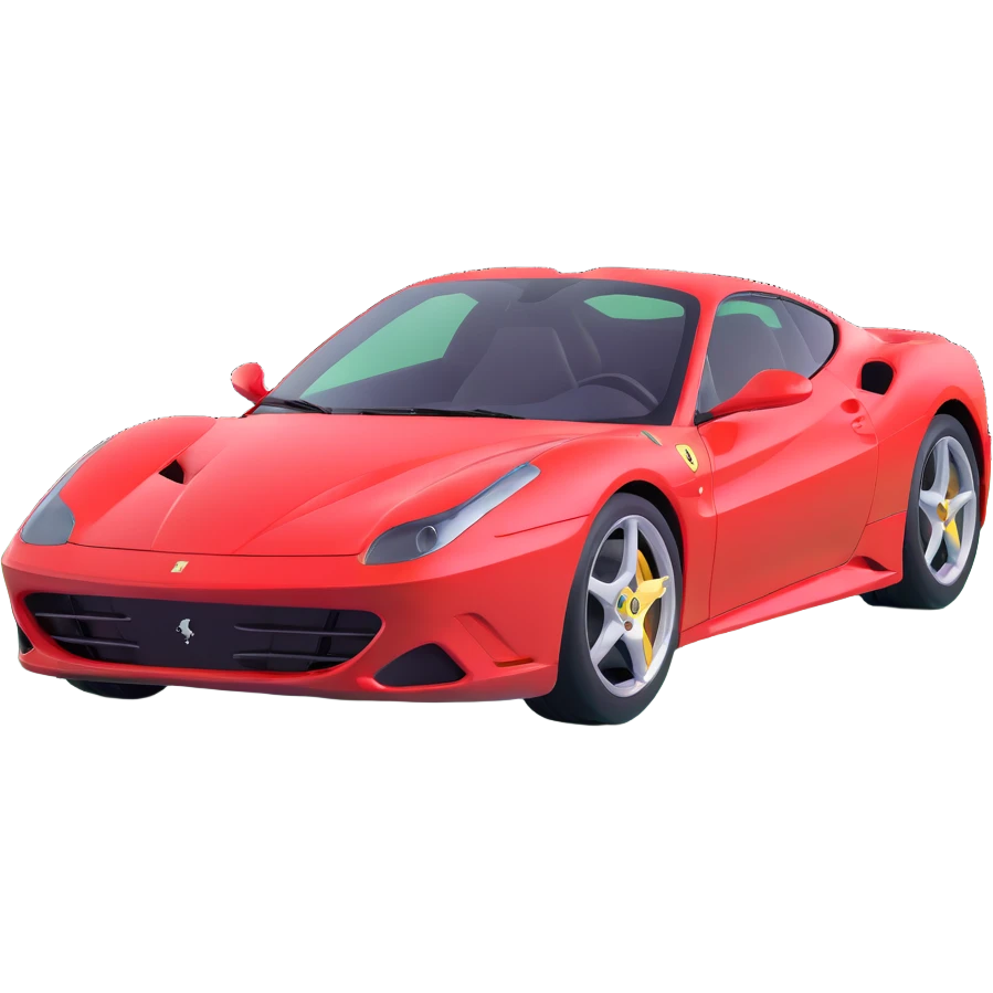 shiny red Ferrari sports car emoji