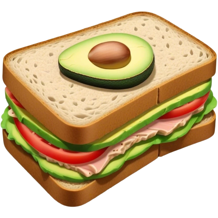 Tuna avocado sandwich emoji