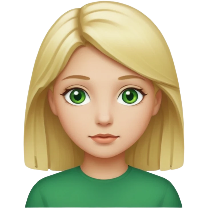 Girl blonde Green eyes emoji