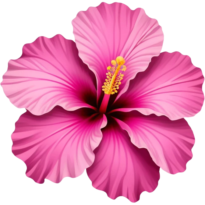 pink hibiscus emoji