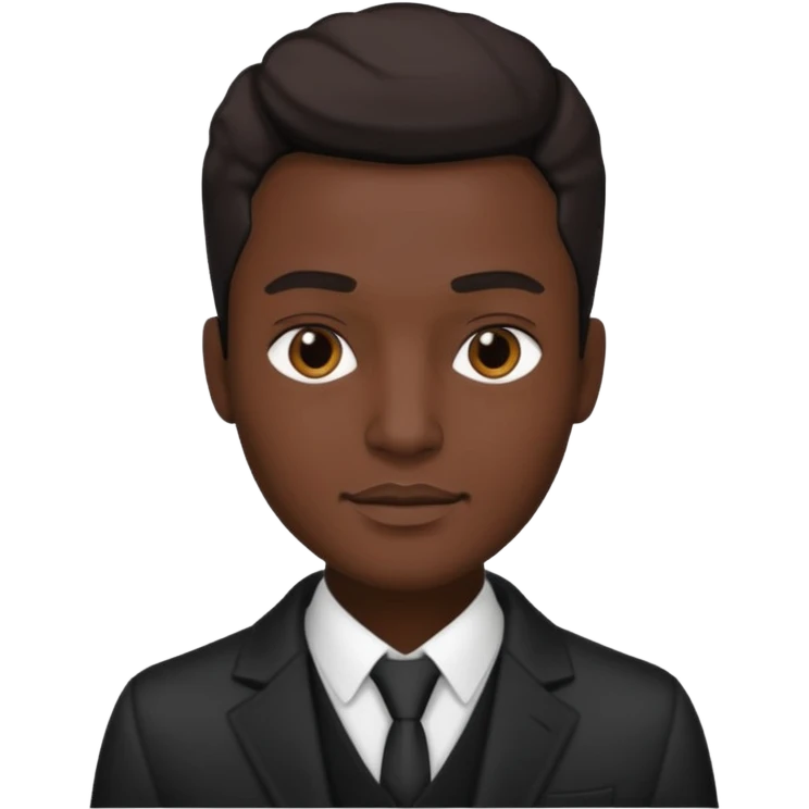 Fashion Black&White man emoji