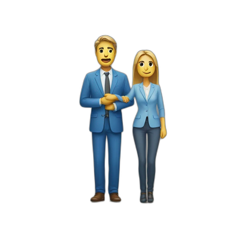 un homme et une femme qui s'embrasse emoji