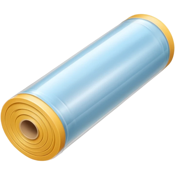A thin and long roll of transparent plastic wrapping  emoji