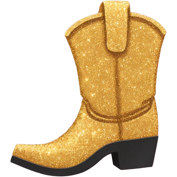 Glitter cowboy boot emoji