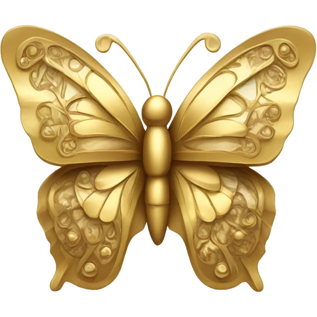 gold butterfly emoji