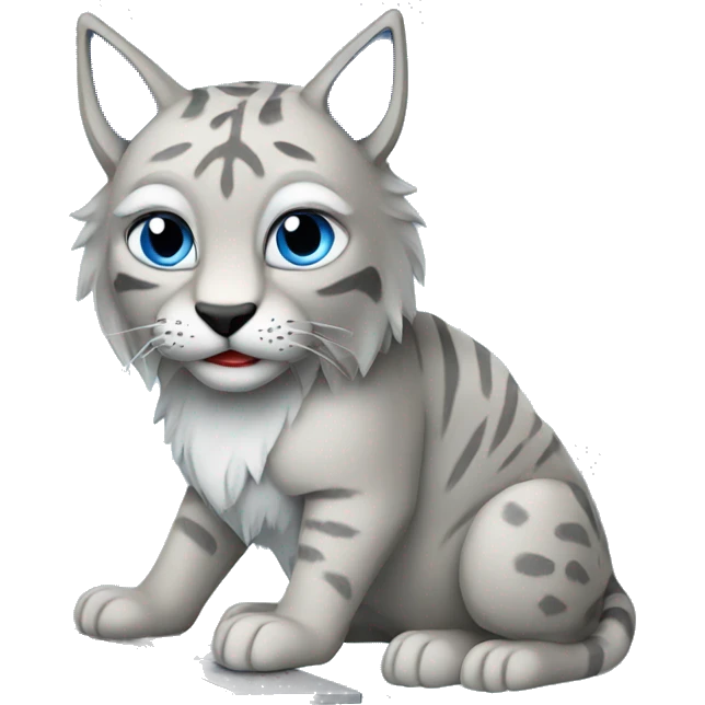 A blue lynx with a laptop emoji