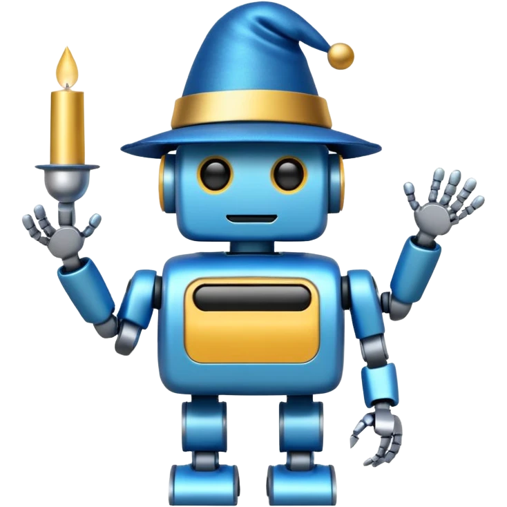 Robot azul navideño emoji