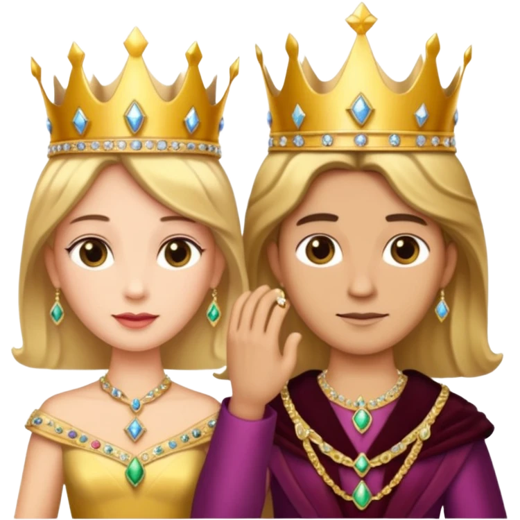 🤴🏻💍👸🏼 emoji