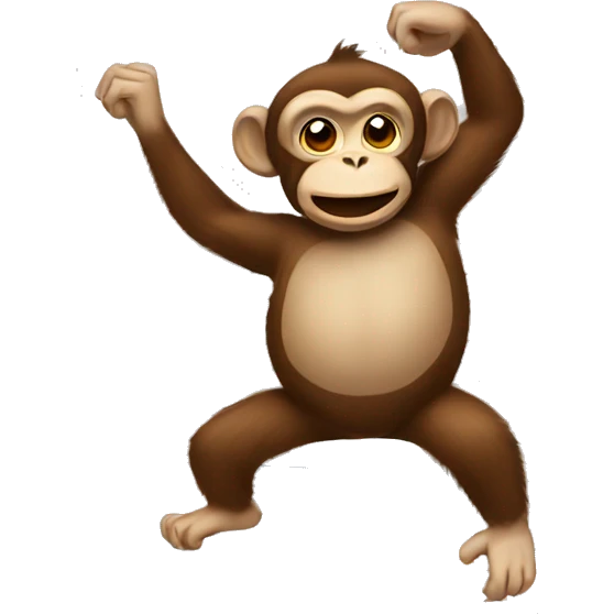 monkey in trampoline  emoji