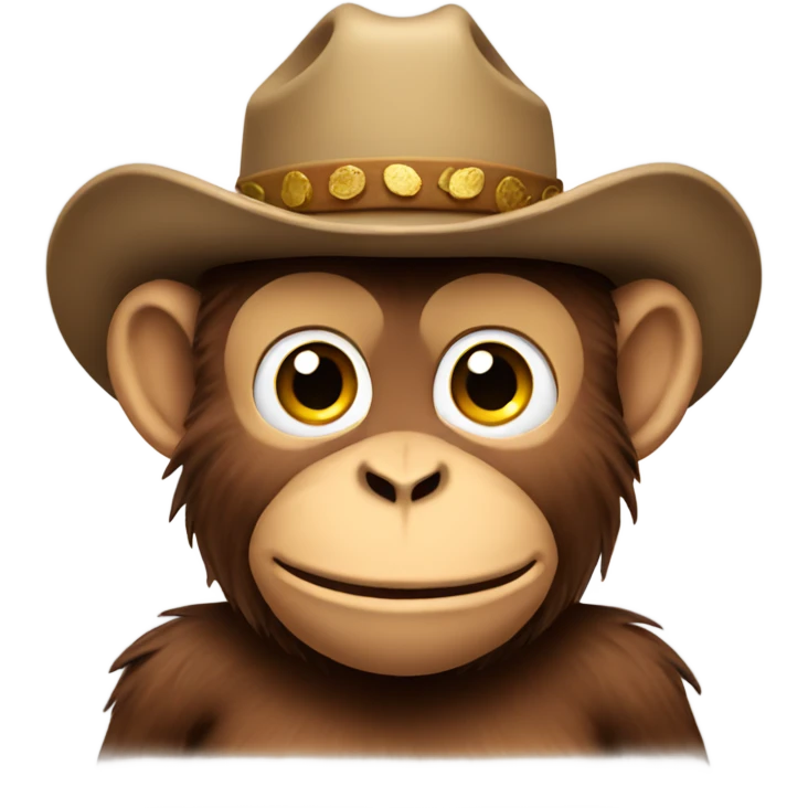 monkey with cowboy hat emoji