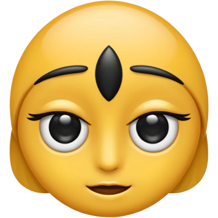 Un emoji de dos ojos grandes y expresivos, con pupilas negras y un ligero brillo. El estilo debe ser simple y limpio, con un contorno suave. El fondo es transparente emoji