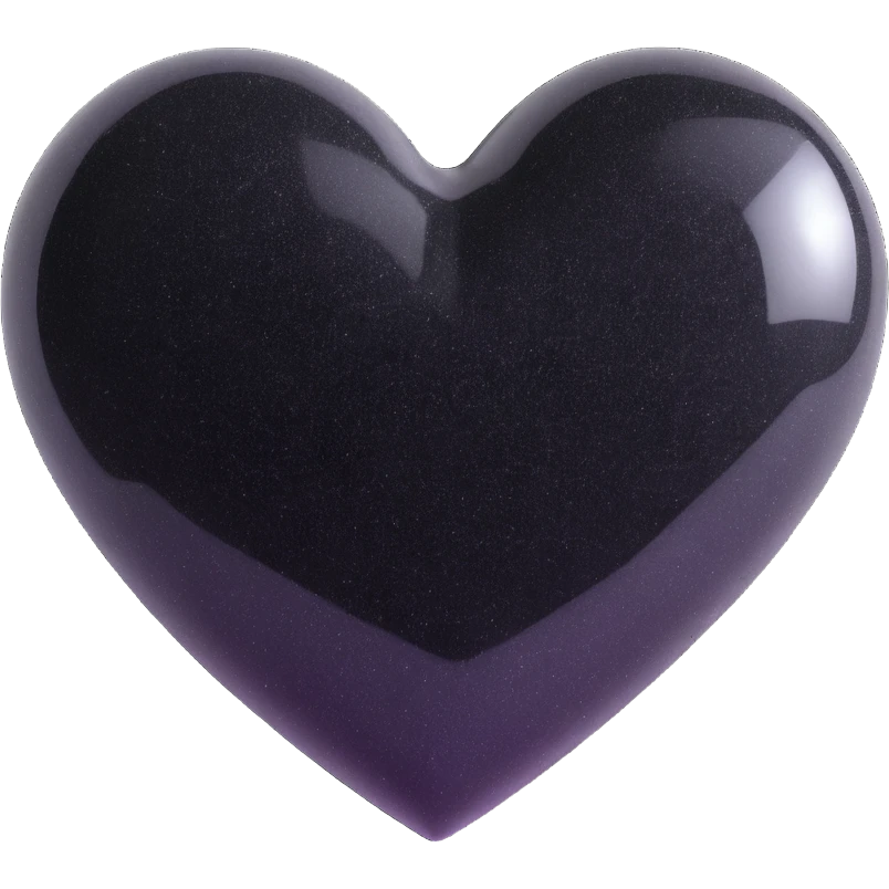 heart with black glitter emoji