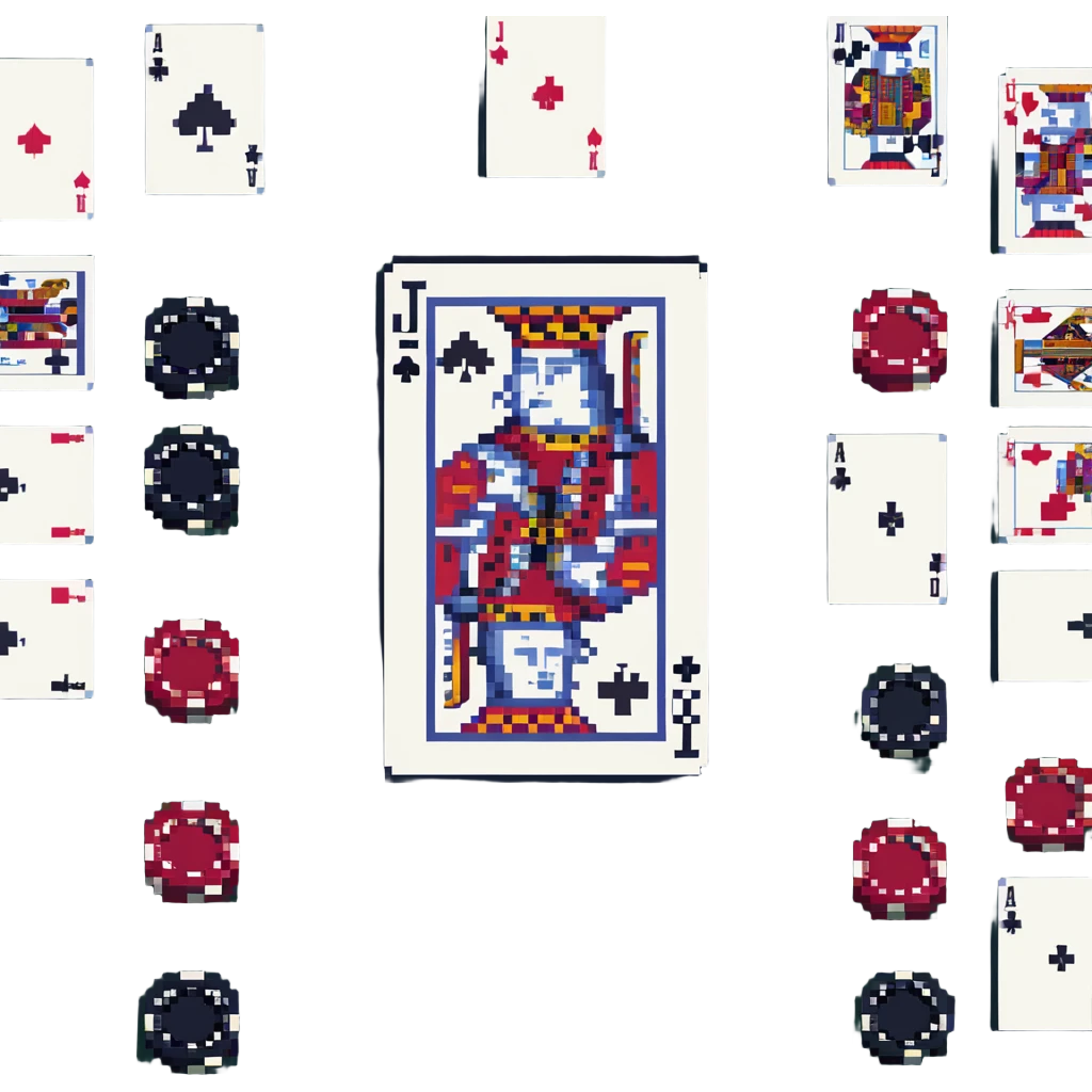 blackjack cards on casino table emoji