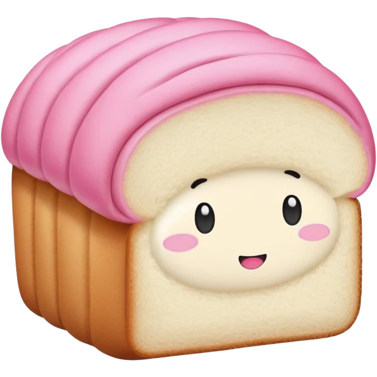 Pink loaf of bread with Bimbo branding emoji