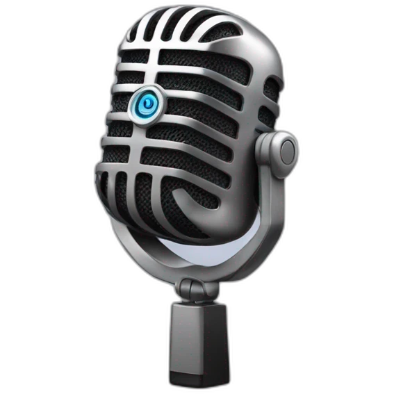microphone with pop protection emoji