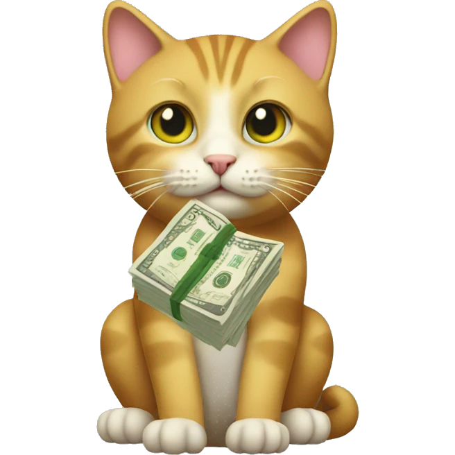 Cat with money  emoji