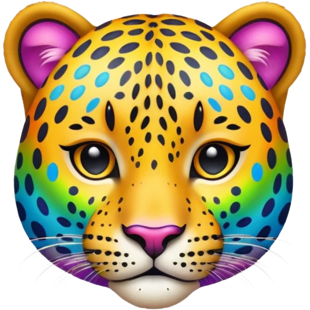 Leopard  with rainbow spots  emoji
