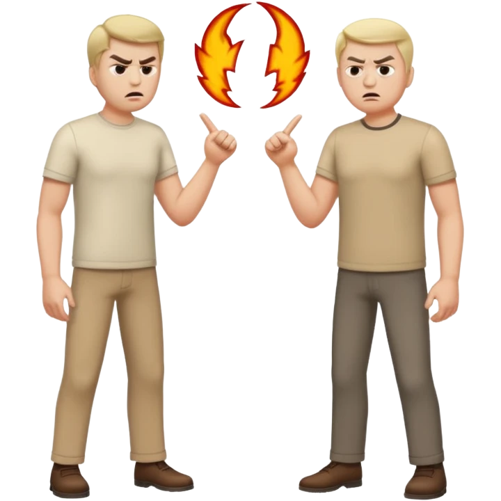 two men arguing full body emoji