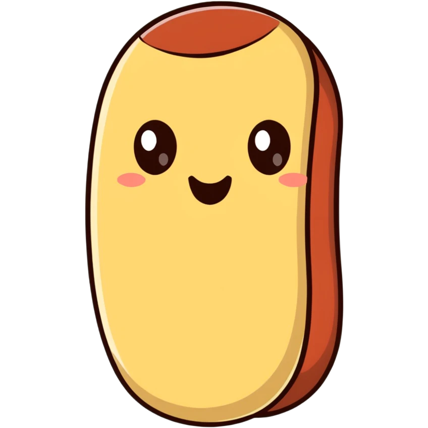 sausage with a sad face emoji