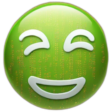 big fat dollar sign with orange matrix background emoji