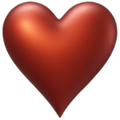 red metal heart emoji