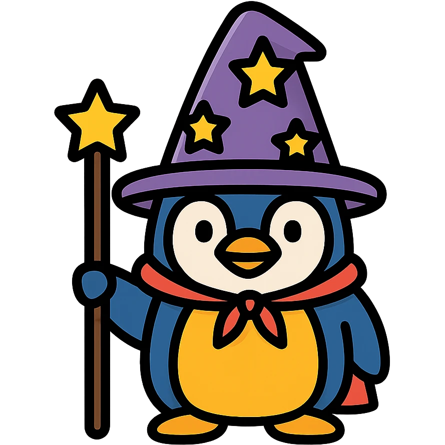 penguin wizard emoji