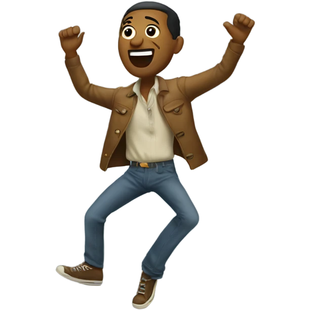 One legged man singing emoji