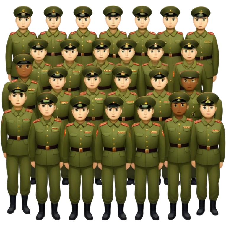 big modern Russian army, photorealistic emoji
