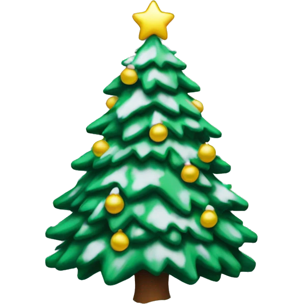christmas tree with snow on it  emoji