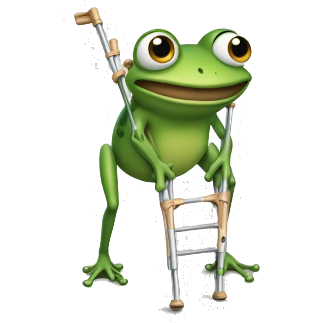 frog on crutches emoji