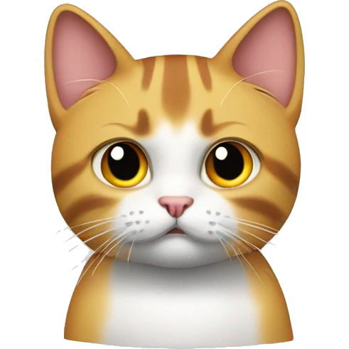 Katze mit risigem polo emoji