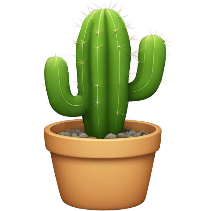 Gato cactus de colores emoji